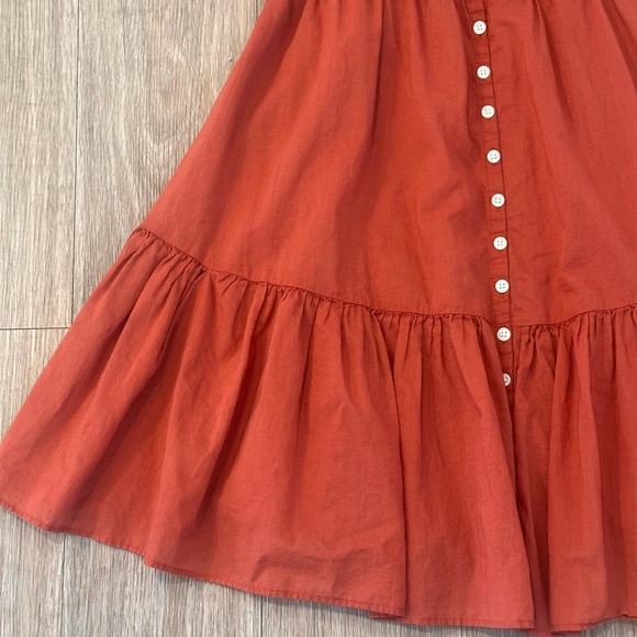 J. Crew Button-Front Cotton Voile Beach Dress in Summer Red - Picture 3 of 12